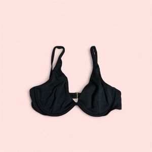 Hollister Black Ribbed Underwire Bikini